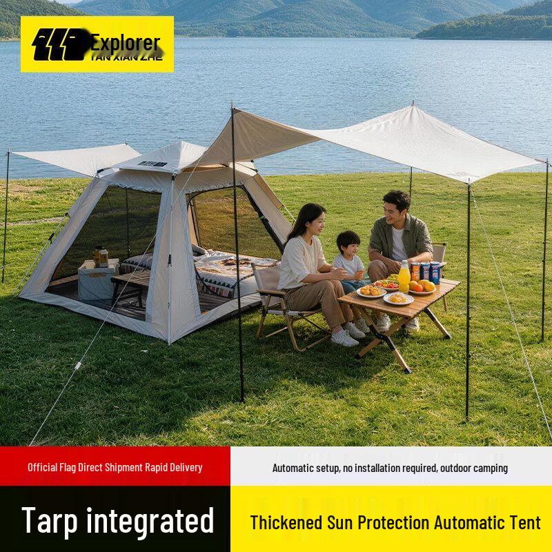 TAN XIAN ZHE Explorer Camping Tent with Extended Awning