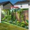 Plants, Wooden Fences, Green Plants, Garden Walls, Photography Backgrounds, Tapestries, Polyester Fiber Wall Hanging