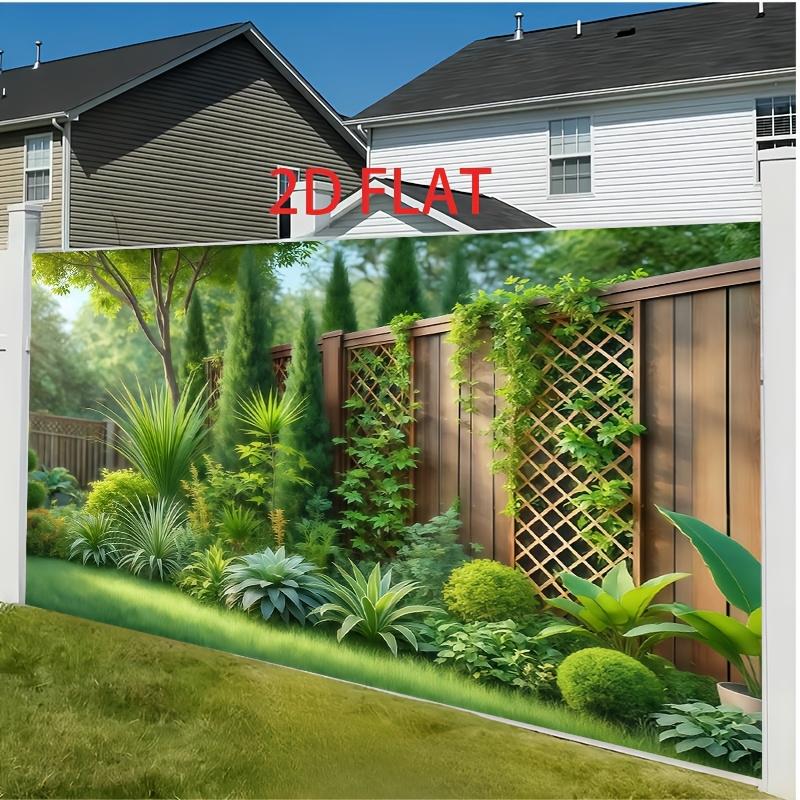 Plants, Wooden Fences, Green Plants, Garden Walls, Photography Backgrounds, Tapestries, Polyester Fiber Wall Hanging