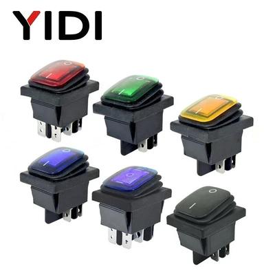 250VAC KCD4 201 203 Waterproof Rocker Switch DPST 4pin ON OFF 12V 220V LED 6 Pin ON OFF DPDT Boat Marine Car Rocker Switch