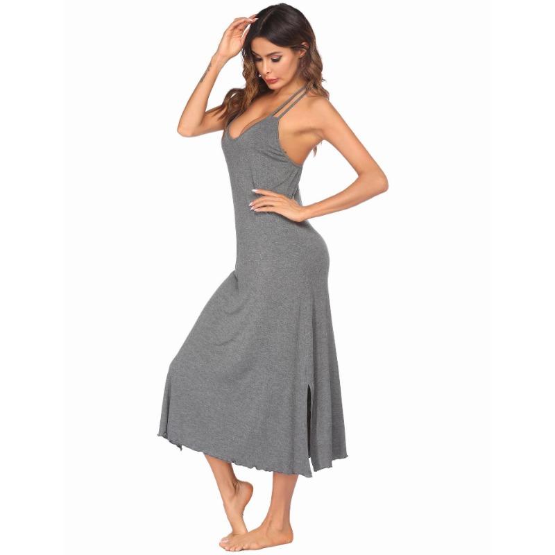 YYFS Women's Fashion Leopard Print Summer Spring Sleeveless U-Neck Loose Waistline Casual Dresses