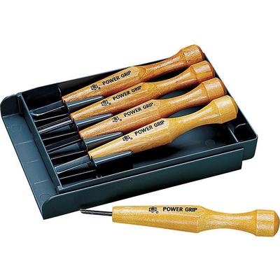 Miki Akira Cutlery Power Grip Carving Knife Set of 5 In Gray Case 800053