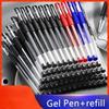 35/25pcs Gel Pen Set School Supplies Black Blue Red Ink Color 0.5mm Ballpoint Pen Kawaii PenWriting Tool School OfficeStationery