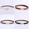 Fashionable Metal Adjustable Buckle Slim Belt for Women Perfect for Casual and Business Outfits