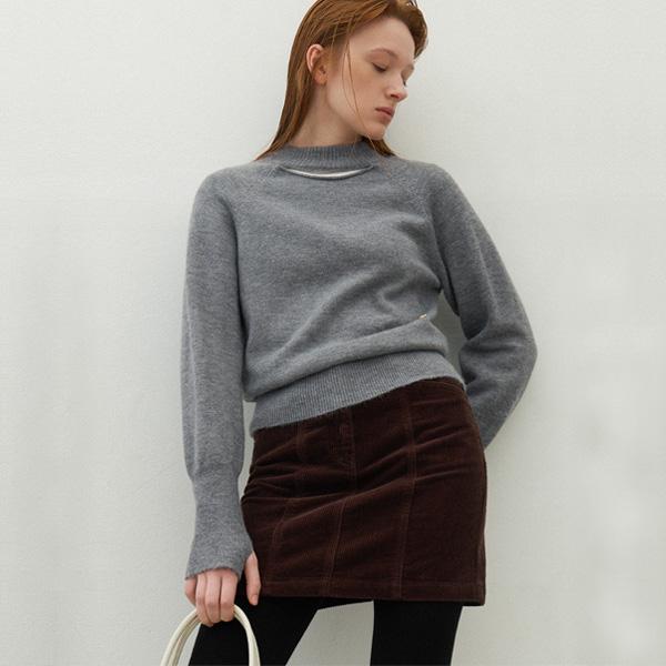 Atelier Nine Essential Wool Cutout Knit(T-6966) Light Pink/Free