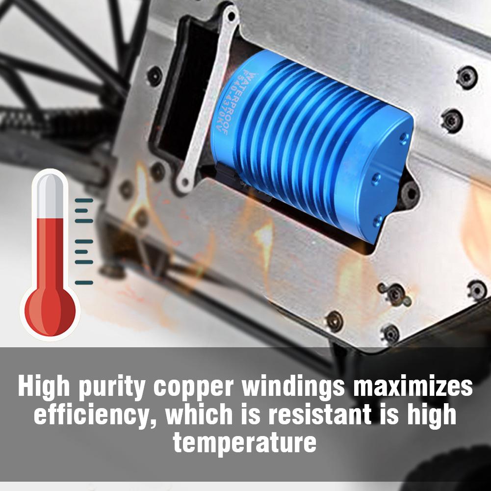 F540 4 Poles 4370KV Sensorless Brushless Motor W  Cent3.175mm Shaft for 1 10 1 12 RC Car (4370KV)