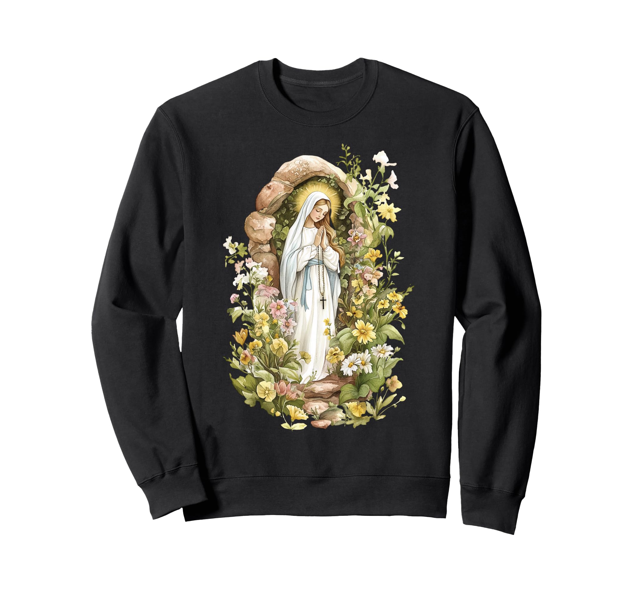 

Our Lady of Lourdes Immaculate Conception Blessed Mother Mary Catholic Sweatshirt