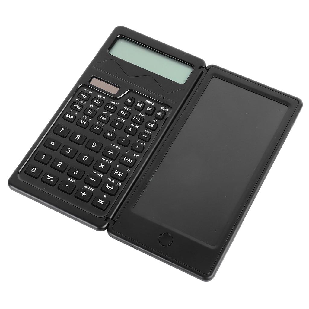 Scientific Calculator Solar Battery Powered Multi Functional Foldable Scientific Calculator with Notepad and Pen