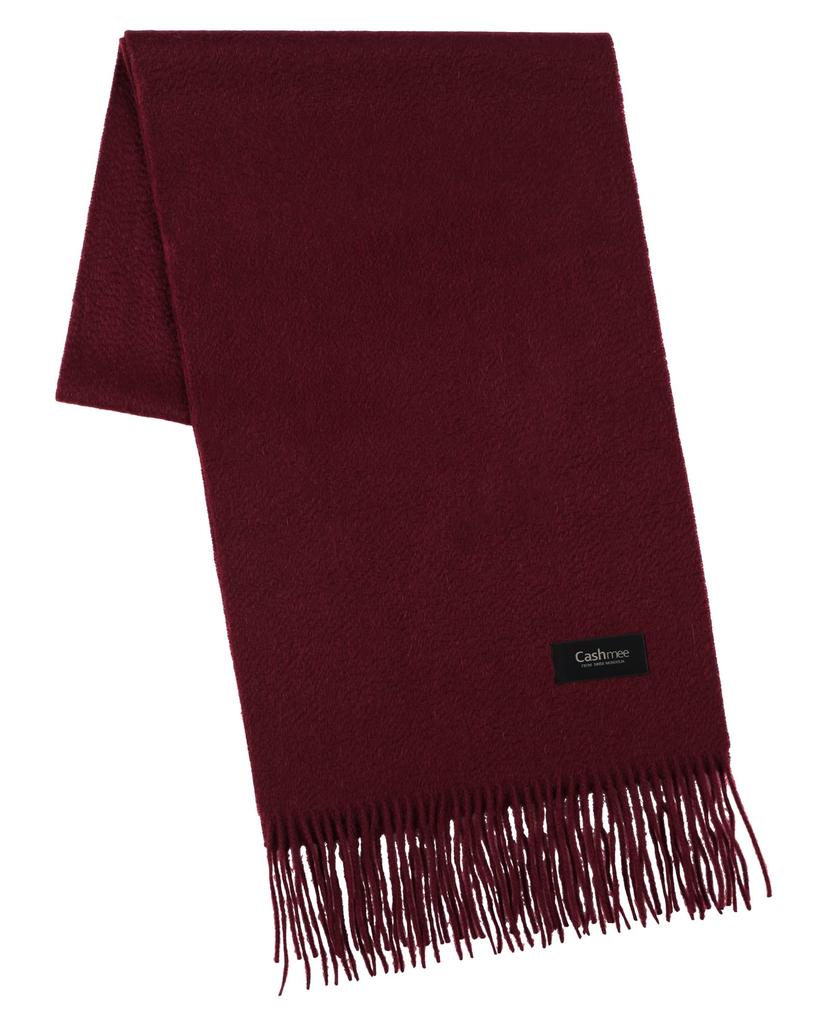 Cashmee35 Cashmere Basic Wave Long WINE 100% Scarf/Alnilam (D5095)