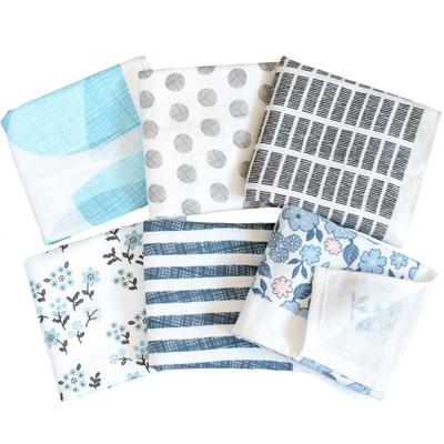 Tramparan Made In Japan Gauze Towel Face Towel Set of 6, Heartfelt Towel, No Obi, Senshu Towel, Quick Drying, Absorbent, Thin, 100% Cotton