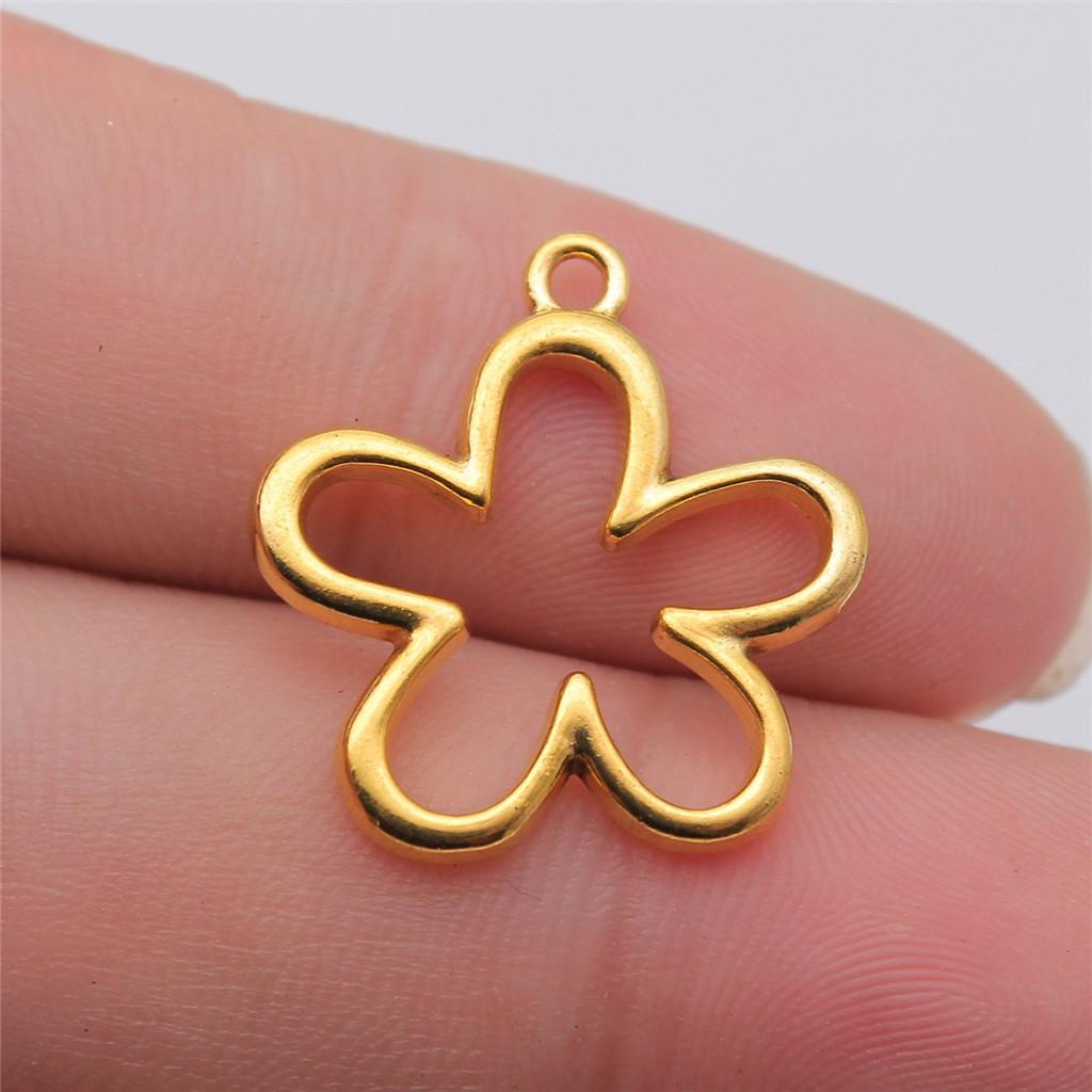 Charms Small Flower Pendants Wedding Jewelry Findings QC116