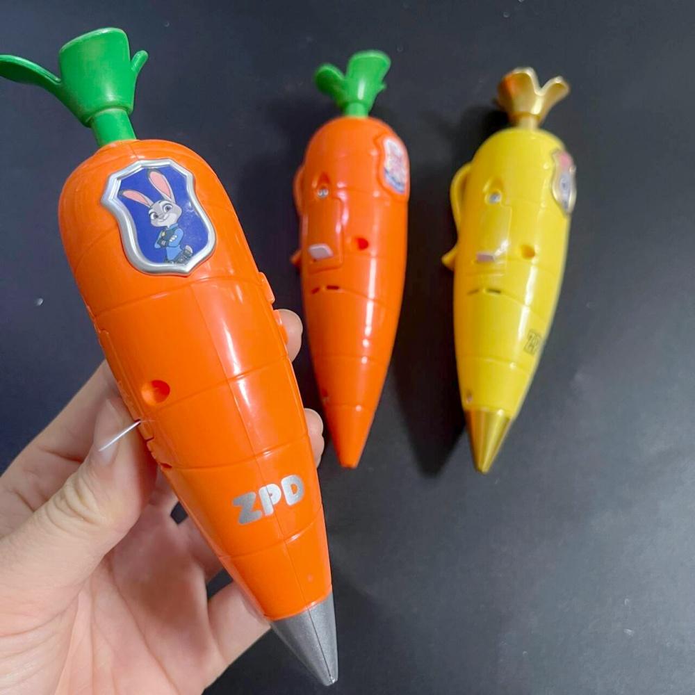 Cute Carrot 2-In-1 Voice Recorder Pen 60S Recording Graffiti Ballpoint Novelty Electronic Sound Plaything Kids Stationery Holiday Present