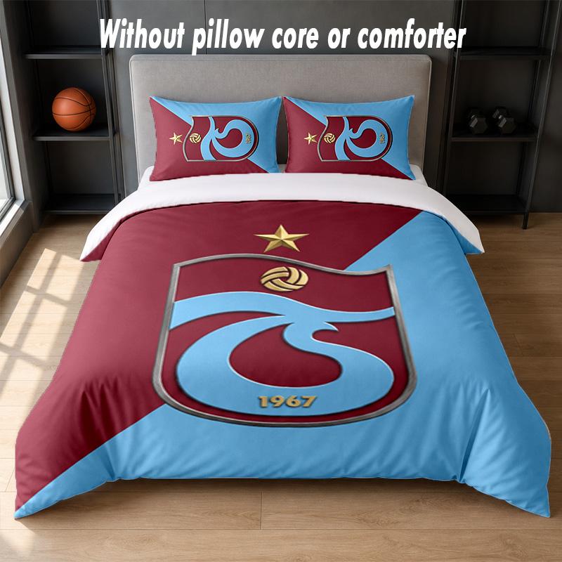 Trabzonspor FC Design Bed Bedding Set 1 Duvet Cover + 2 Pillowcases Soft Breathable Household Bed Linens