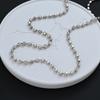 PANJBJ 925 Sterling Silber Geometrische Perlenkette für Damen Hip-Hop Minimalistisches Mode Trend Design Schmuck Geschenk Dropshipping