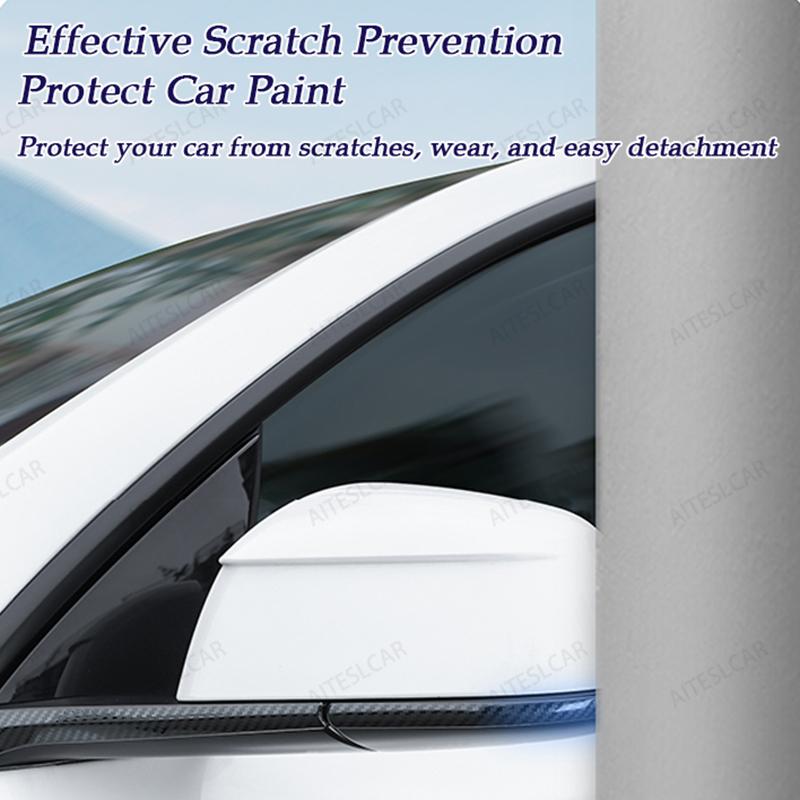 AITESLCAR For Tesla Model Y Lauch/Juniper 2025 2026 Bumper Rearview Mirror Anti-collision Strips Trim Anti-scratch Sticker Cover