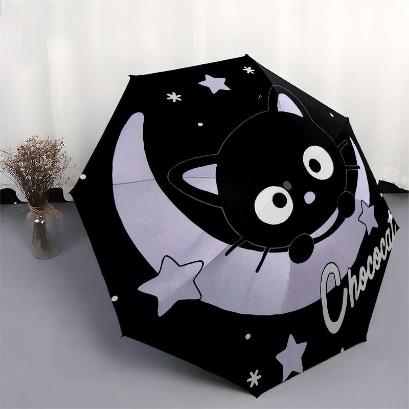 1pc Chococat Umbrella with Plastic Handle,Compact & Stylish,Suitable for All Seasons Home Travel Outdoor N227