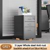 Metal filing cabinet 3/5/6 Office metal steel cabinet with wheels and lock, suitable for home offices and schools