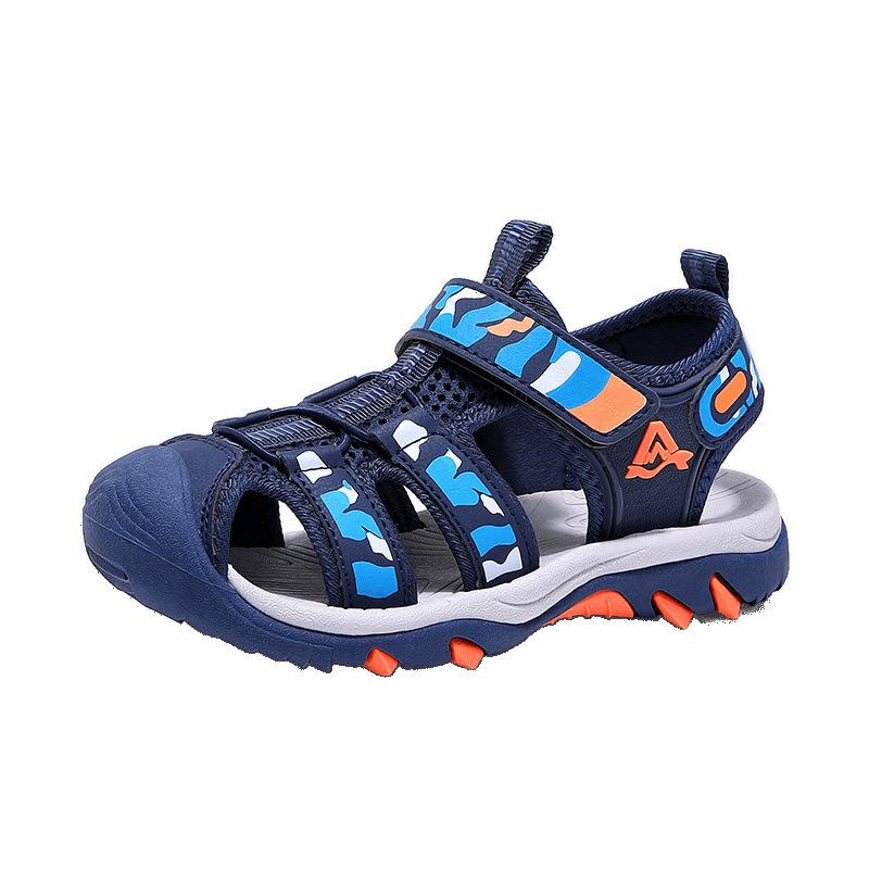 Boys and Children Baotou Sandals Medium and Large Children's Soft-soled Non-slip Children's Beach Shoes 6-12