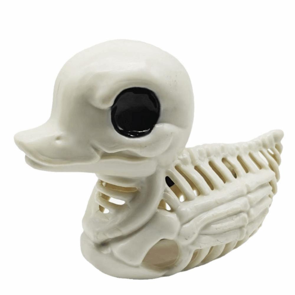 Cute Halloween Ornament Resin Halloween Duck Skeleton Sturdy Halloween Decoration Prop  Outdoor