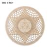 Symbole Naturel Bois Chakra Fleur de vie Tapis Énergétique Bord Arrondi Cercles Sculptés Sous-verre Pour Ensemble Pierre Cristal Décor Mural Cuisine