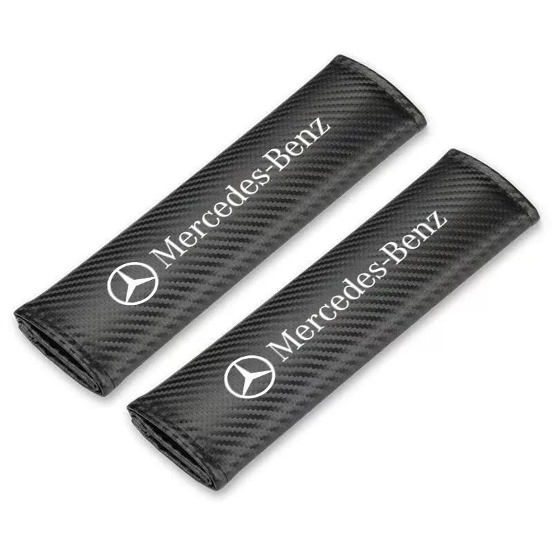 

2PCS Car Safety Belt Cover Shoulder Protector For Mercedes Benz W205 W204 W203 W212 GLC CLA GLA AMG C180 C200 C300 C63 Coupe C43