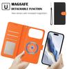 For iPhone 17 Pro Leather Case Detachable Wallet Magnetic Phone Cover with Hand Strap