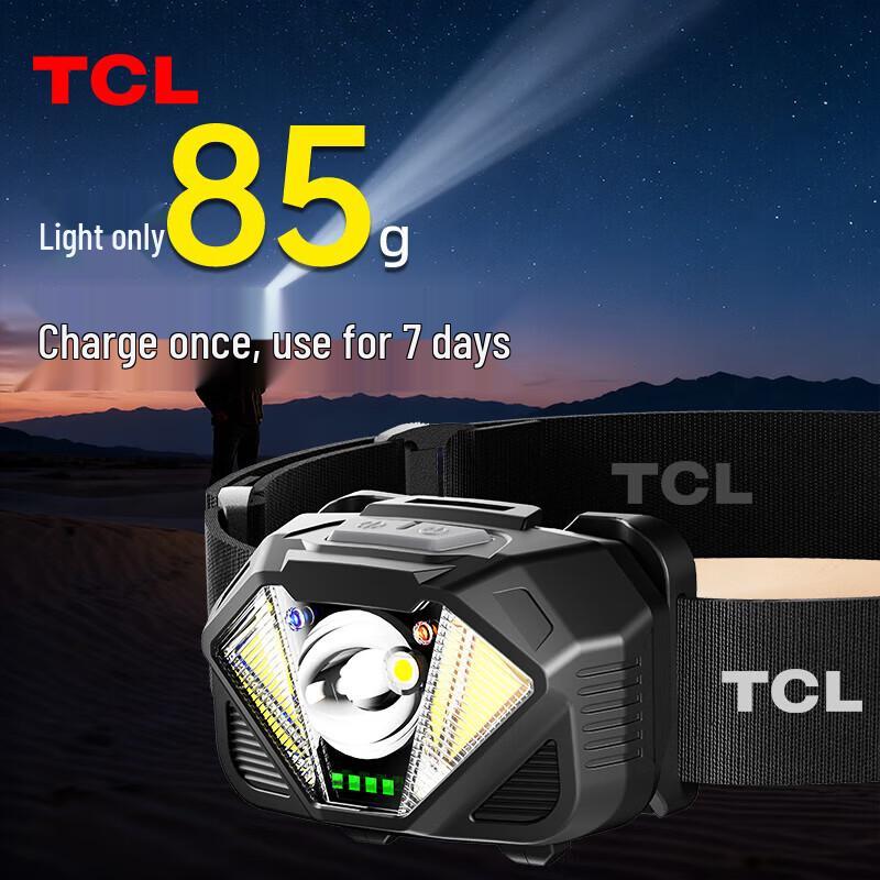 TCL Outdoor Headlamp with Strong Light, Long Endurance, and Dual Battery