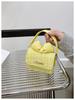 Kids Trendy Woolen Shoulder Bow Bag Chain Element Breathable Everyday Material