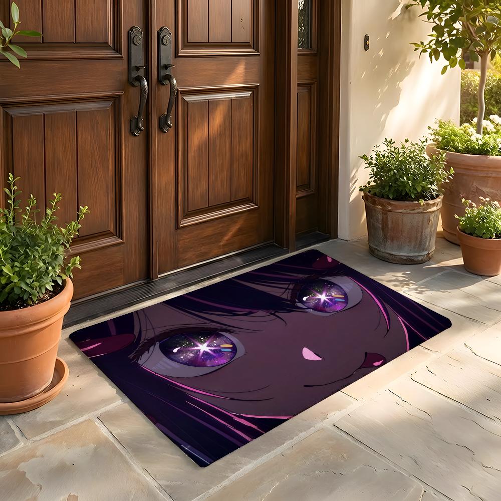 Floor Mat Soft Flannel Rug Non Slip Absorbent Mat for Bathroom Bedroom Home Decor H Hoshino Ai