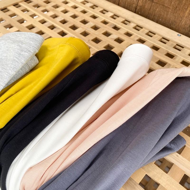 Women's High Waist Capri Pants Slim Fit Leggings Soft Modal High Stretch Solid Color Summer Casual Anti Chafing Safety Bottoms