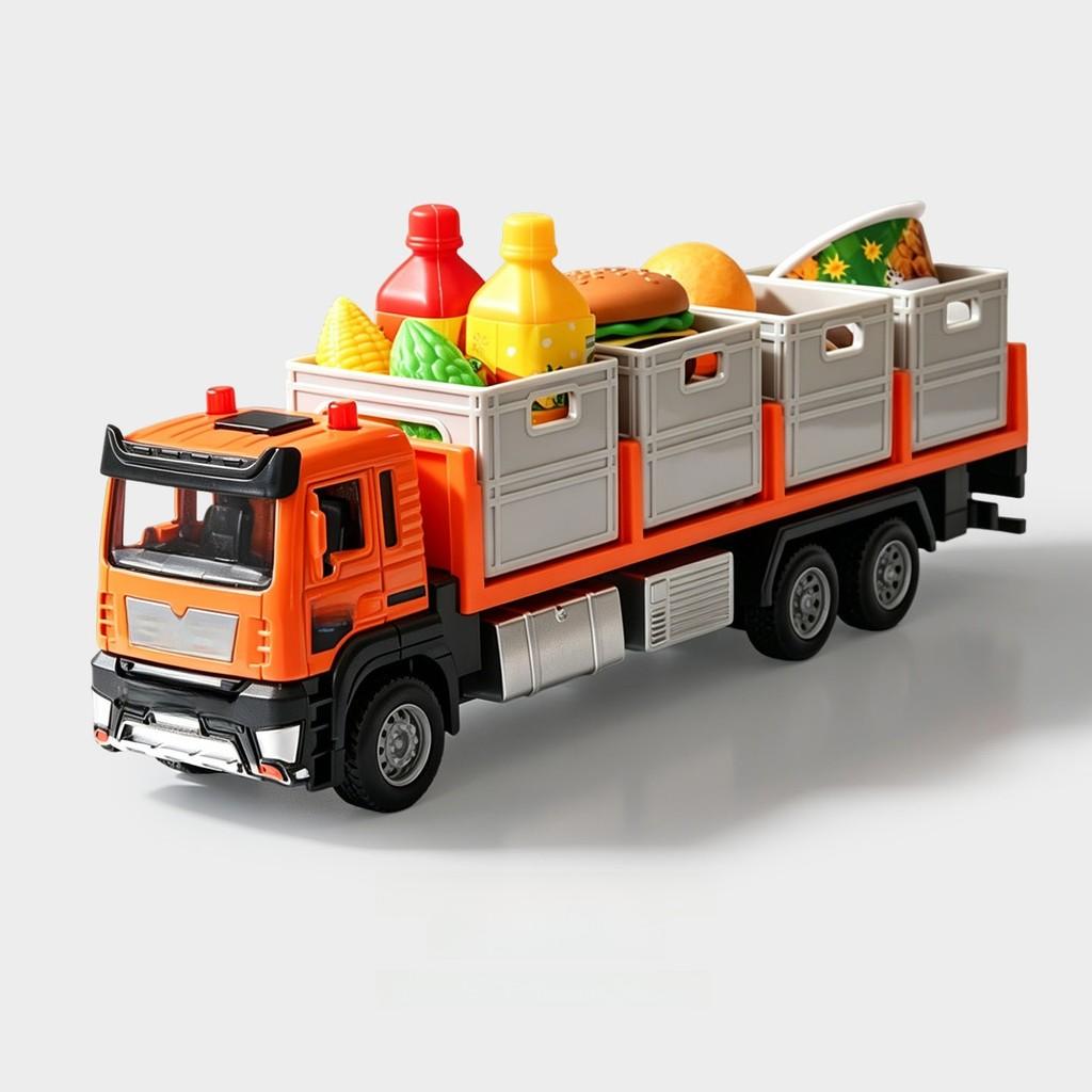 Plastic Water Truck Playset With Spray Function And Sound Effects For Children