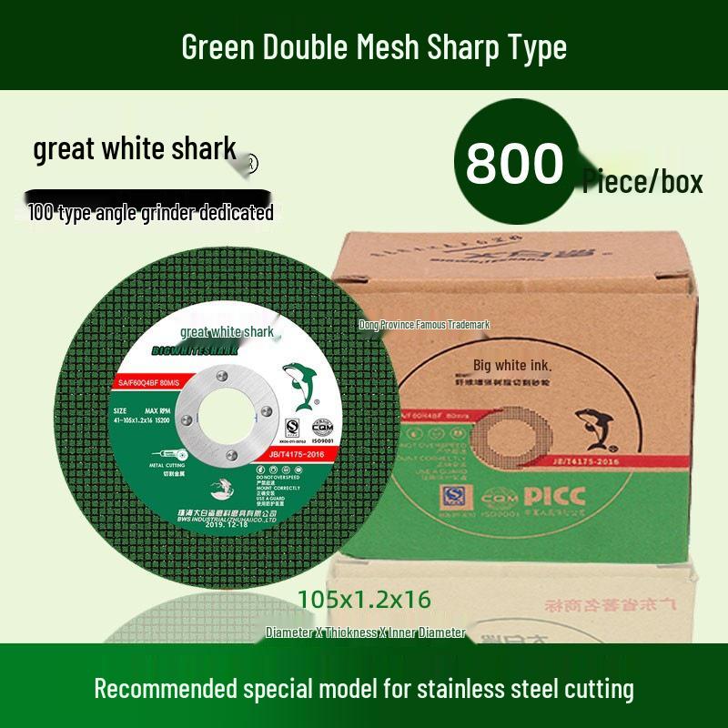 Great White Shark 100mm Stainless Steel Angle Grinder Cutting & Grinding Blade - Sharp & Durable