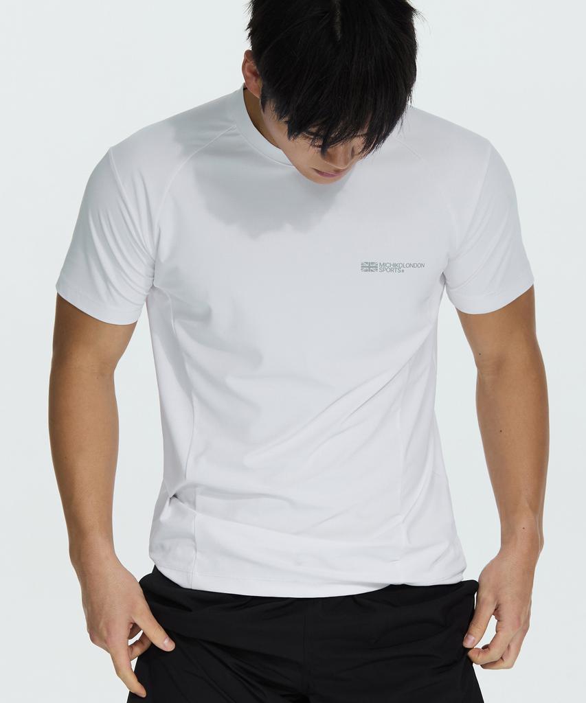 Michikoleondeonseupocheu Gym Mesh Muscle Fit Short Sleeve T-Shirt White