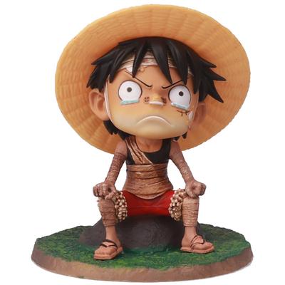 Anime One Piece Bandage Luffy Angry Boy PVC Action Figure Resin Collection Model Toy Doll Gifts