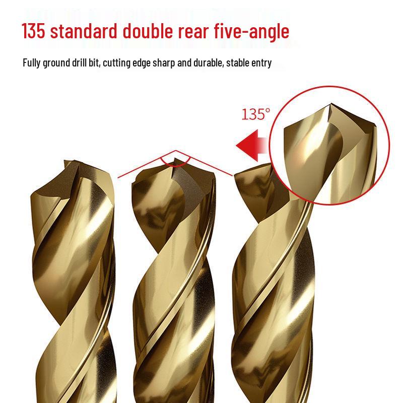 50-Piece High-Speed Steel Twist Drill Bit Set: 1mm-6mm, 0.1mm Interval, Straight Shank for Electric Drills