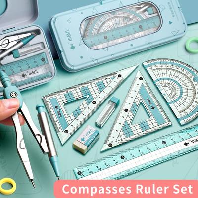 Multi-function Set of Rulers and Compasses for Exams