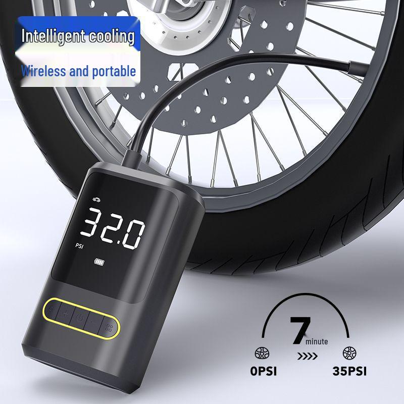 Portable Cross-Border Car Tire Inflator with Smart Digital Display & Wireless Charging