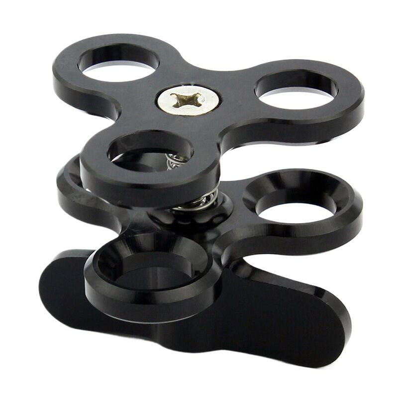 Triple Ball Clamp 3 Holes Underwater Arm Diving Bracket For Photography Torch Aluminum Diving Lights Ball Butterfly Clip Mount