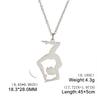 Unift Edelstahl Sport Damen Halskette Läuferin Rhythmische Gymnastik Mädchen Silhouette Anhänger Mode Geburtstag Schmuck Großhandel