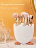 1pcs Lovely Eggshell Storage Box Beauty Brush Storage Box Desktop Large Capacity Stationery Storage Box Cartoon Desk Pen Holder
