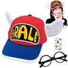CHALAN Hat Halloween Cosplay Cap Glasses 2-piece Set Kids Props Christmas Costume Baby Free Size Adult Children