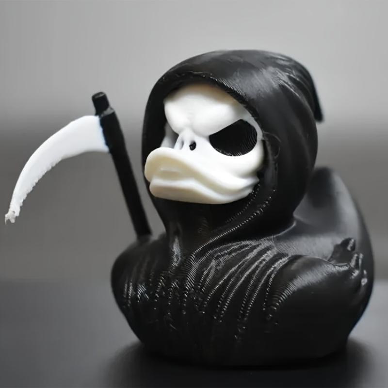 Grim Reaper Duck 3D Printed Scary Death Duck Statue Suitable for Home Decoration Halloween Decoration for Haunted House Party