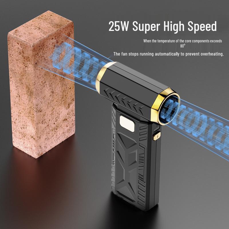 Compact High-Speed Turbine Hair Dryer with Strong Wind and Blow-Suction Feature for Outdoor Use