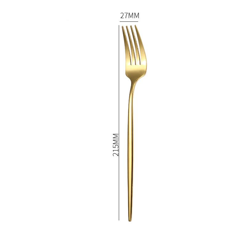 1PC Stainless Steel Gold Silver Dinnerware Tableware Coffee Spoon Steak Fork Knives Flatware Kitchen Cutlery Accessories