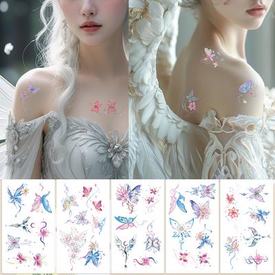 10sheets Cartoon Pretty Butterfly Tattoo Stickers For Hand Face Body Temporary Fake Waterproof Tattoo Stickers Kids Toys Gifts