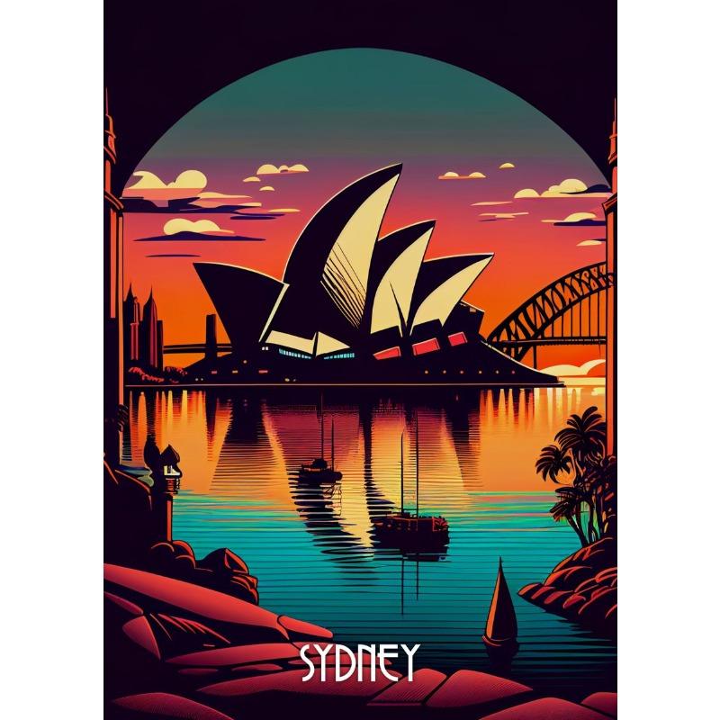 Vintage City Caribbean Egypt Venice Rome Dubai Landscape  Art Poster Canvas Painting Wall Prints Picture Living Room Home Decor