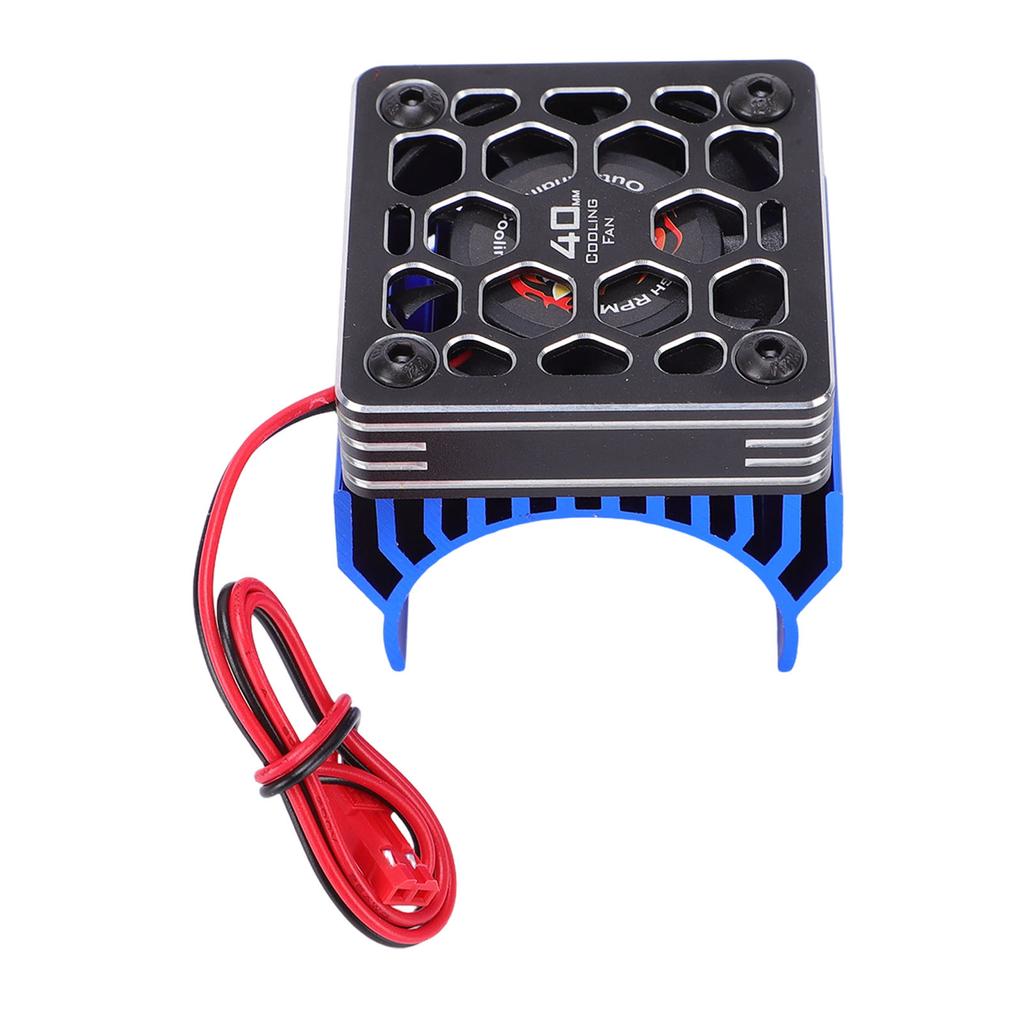 RC Cooling Fan with Heatsink Metal Cover Blue 28000rpm 40mm Motor Fan for 1 8 1 10 RC Car
