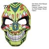 Scary Skeleton Face Masque Day of The Dead Skull Masque, Halloween Sugar Full Haunted House Cosplay Accessories Masquerade Party Accessory