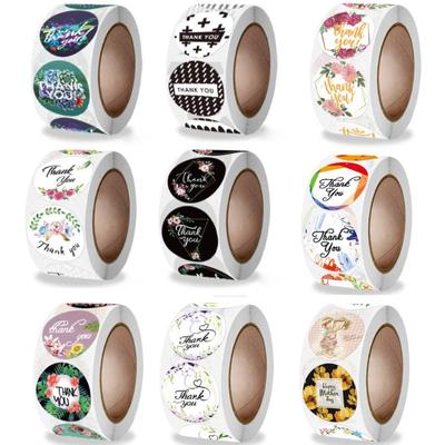 About 500pcs 1inch Thank You Stickers For Envelope Sealing Labels Stationery Supplies Handmade Wedding Gift Decoration Sticker