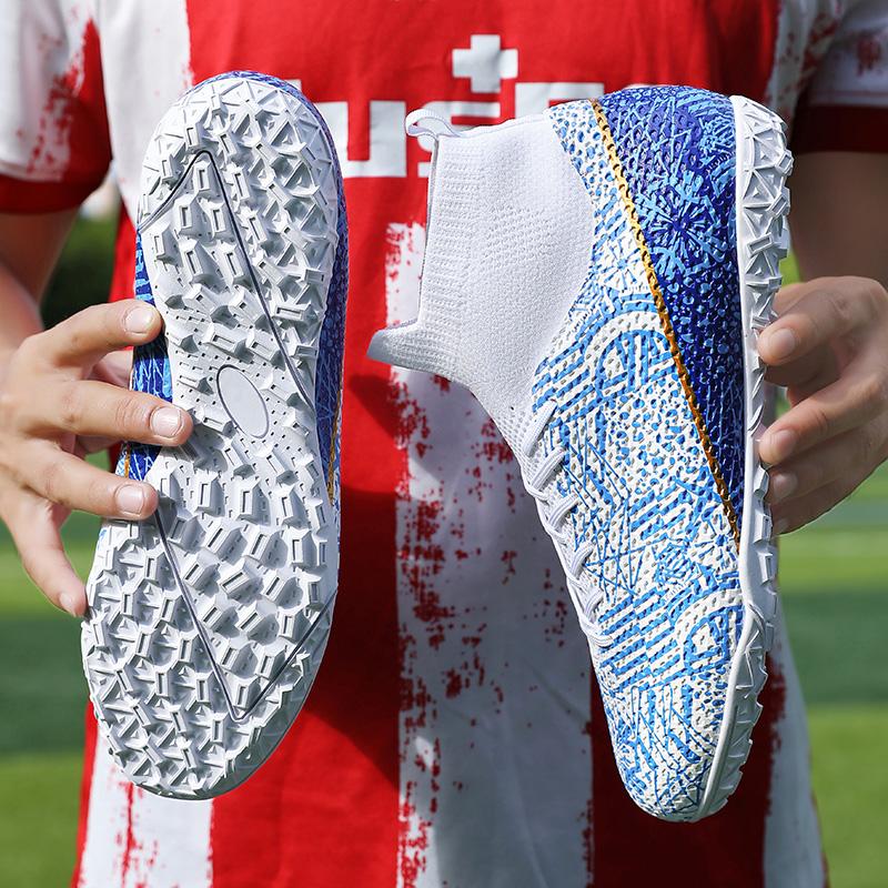 Fußballschuhe   FANQISON  Herren High-Top Socken Fußballschuhe, Jugend Sportschuhe Fußball Trainingsschuhe Kinder Fußballschuhe